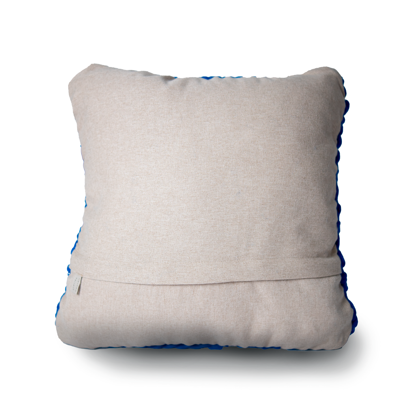 Almofada Lã Azul Fio Bulky Merino Royal Laçada
