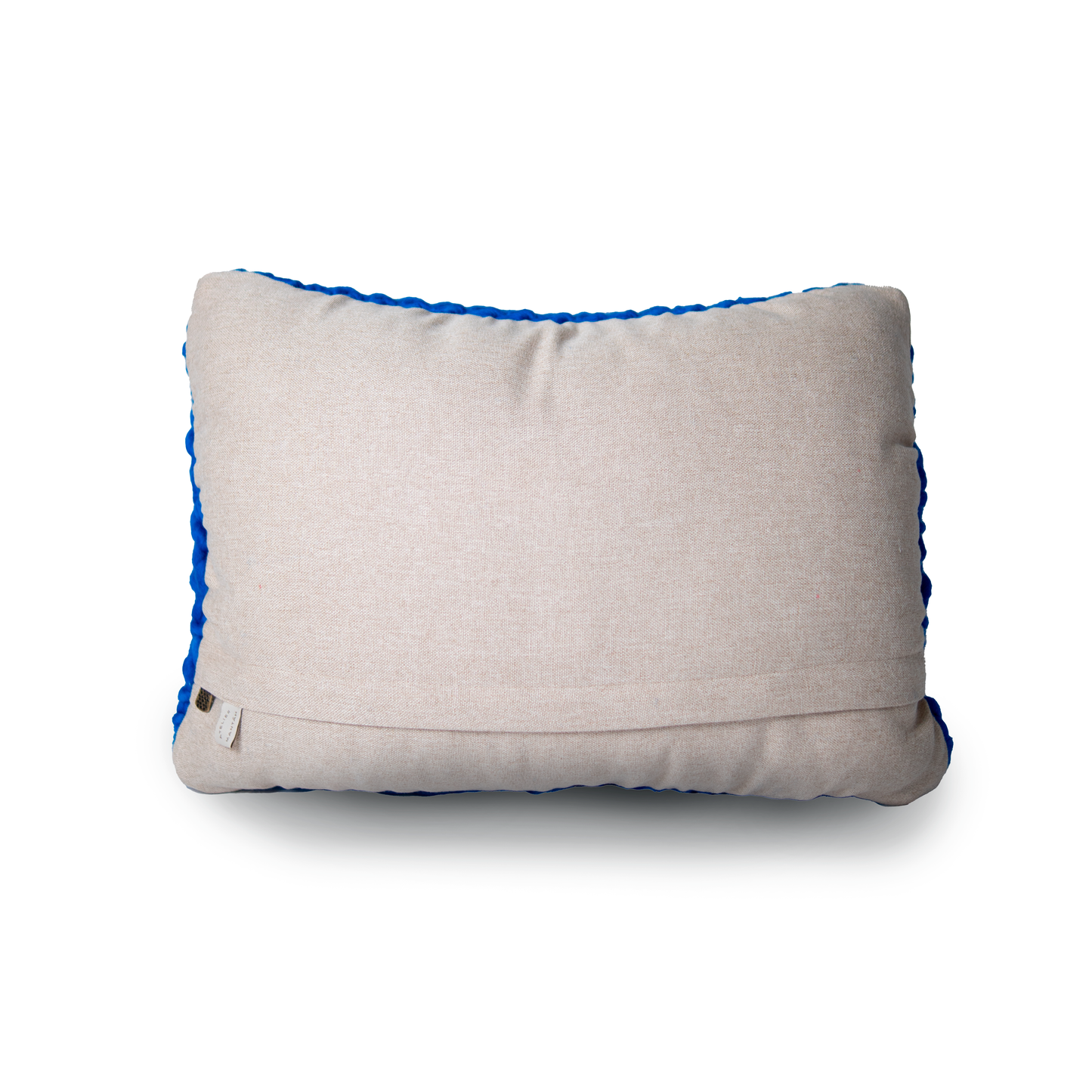 Almofada Laçada Lã Merino Azul Royal