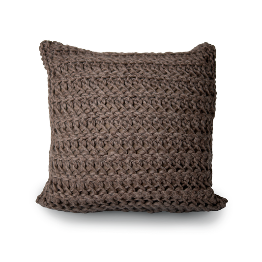 Almofada Lã Corriedale Cinza Twist Espinha