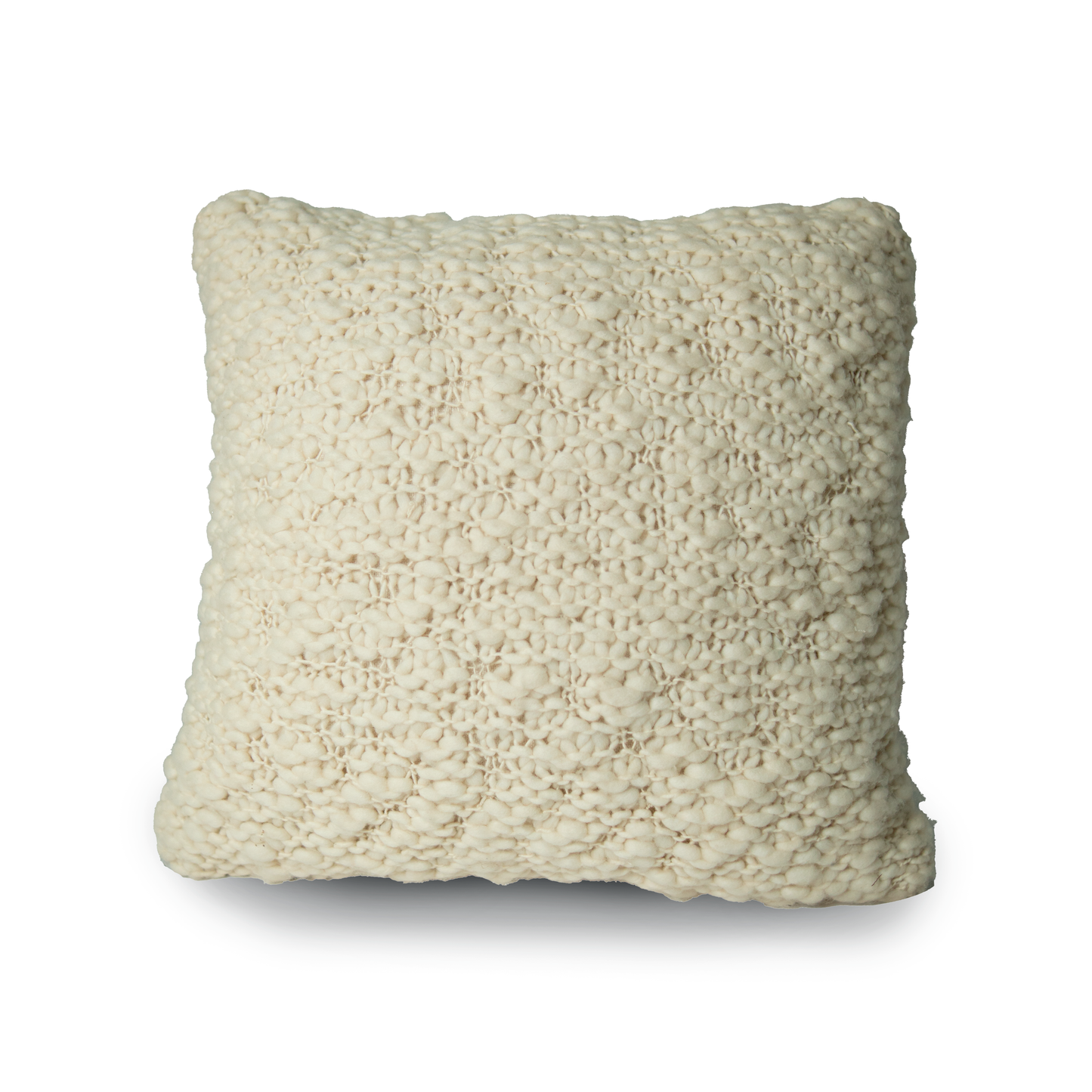 Almofada Tricô Fio Irreg Merino Cru