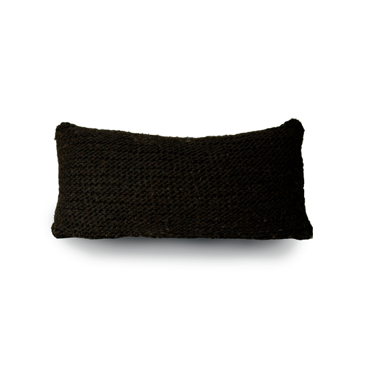 Almofada Lã Corriedale Preto Tricô Clássico