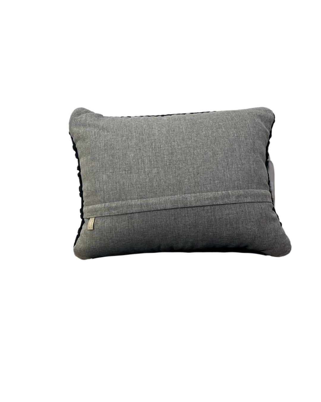 Almofada Malha Preta Laçada Retangular